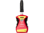 UHU Super Power Super Glue, red and yellow bottle with black cap.