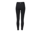 Leggings desportivas pretas CRIVIT para mulher com cintura alta e bolso lateral.