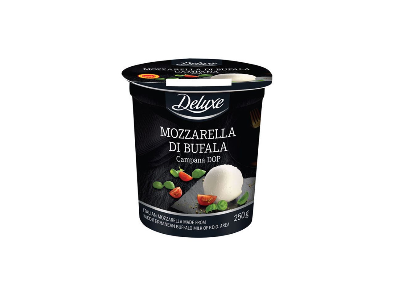 Deluxe Mozzarella di Bufala Campana DOP, 250g, italijanski mocarela sir od mleka mediteranskih bivola.