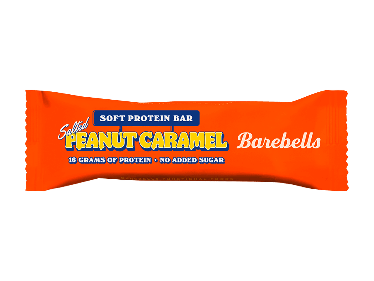 Barre protéinée moelleuse saveur cacahuète caramel, 16g de protéines, sans sucre ajouté.