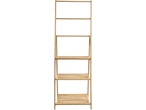 Estante de bambu LIVARNO com quatro prateleiras e um varão para roupa.