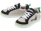 Scarpe da ginnastica Minecraft grigie e nere per bambini.