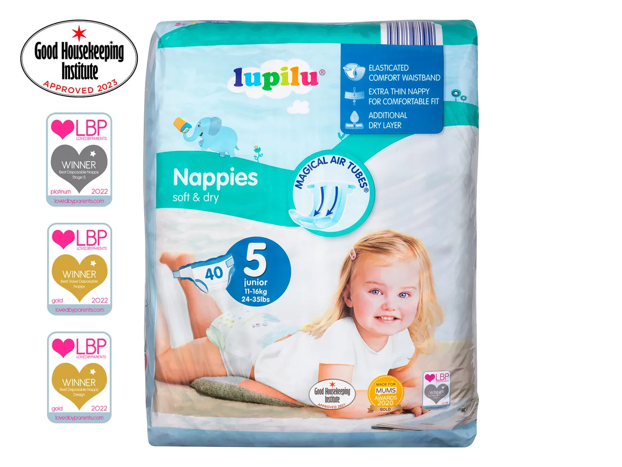 Go to full screen view: Lupilu Size 5 Junior Nappies - Image 1