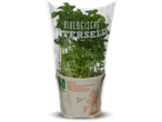 Een verpakking Biologische peterselie.