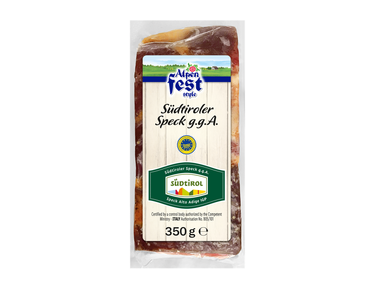 Alpenfest Südtiroler Speck g.g.A. verpakking van 350g