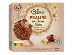 Gelatelli Praliné Ice Cream Sticks com avelã e chocolate de leite, 4 unidades.