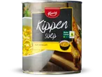 Kania kippensoep met vermicelli: blik soep met kip en vermicelli.