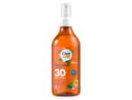Spray solaire invisible FPS 30, non gras, absorption rapide, résistant à l'eau, UVA + UVB, vegan, bouteille composée de 97% de plastique recyclé.