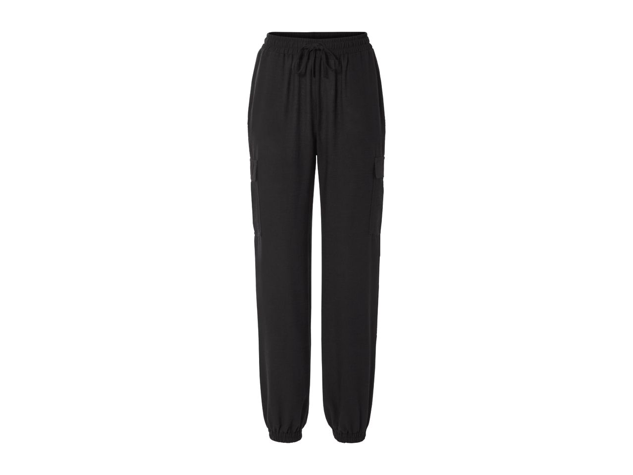 Black cuffed joggers.