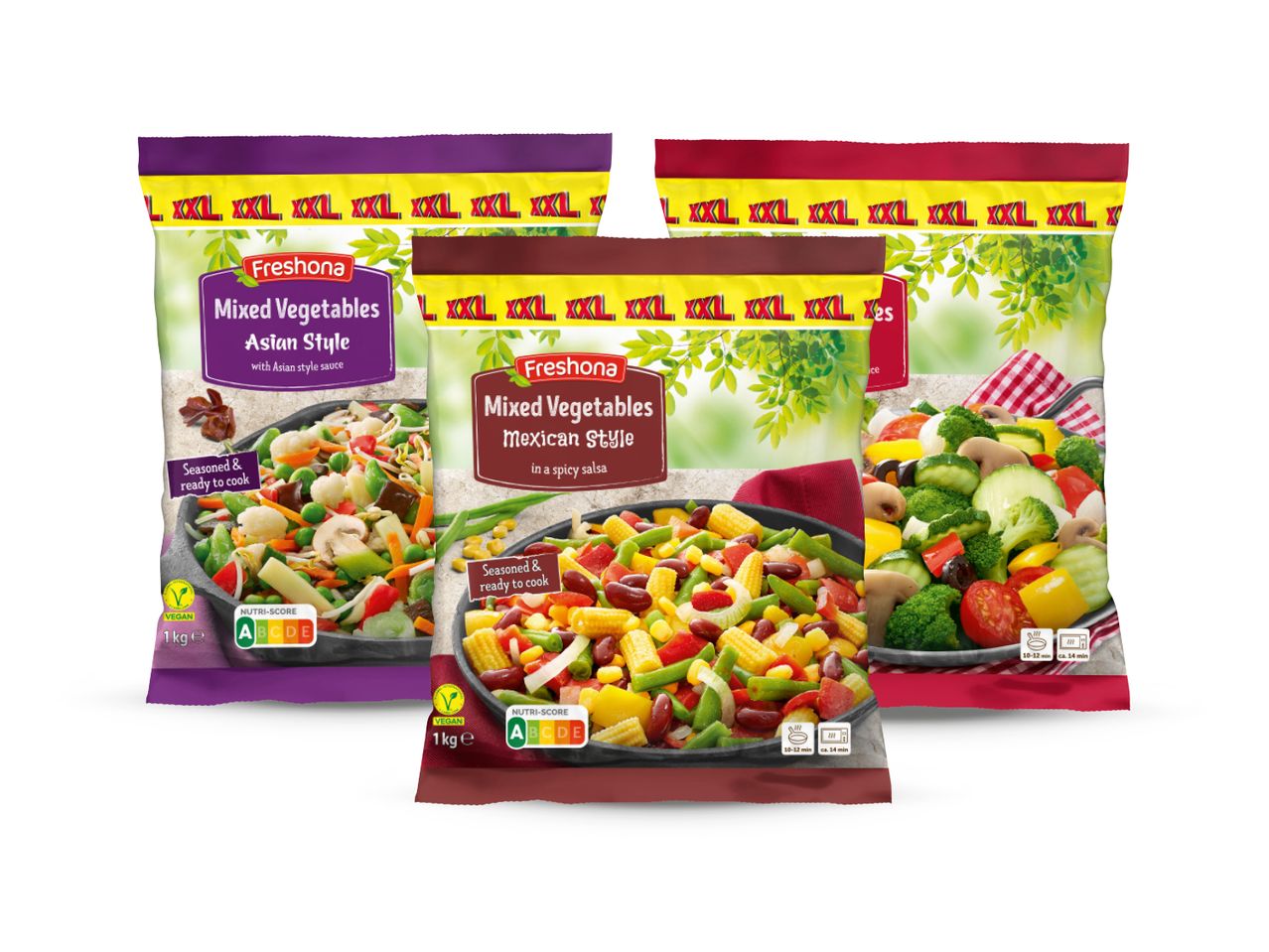 Freshona mješavine povrća u azijskom, meksičkom i mediteranskom stilu, spremne za kuhanje.