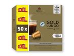 En pakke Bellarom Gold Lungo kaffekapsler, 50x XXL, kompatibel med Nespresso.