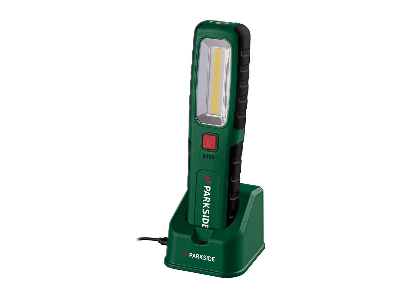 Rechargeable LED work light with charging station