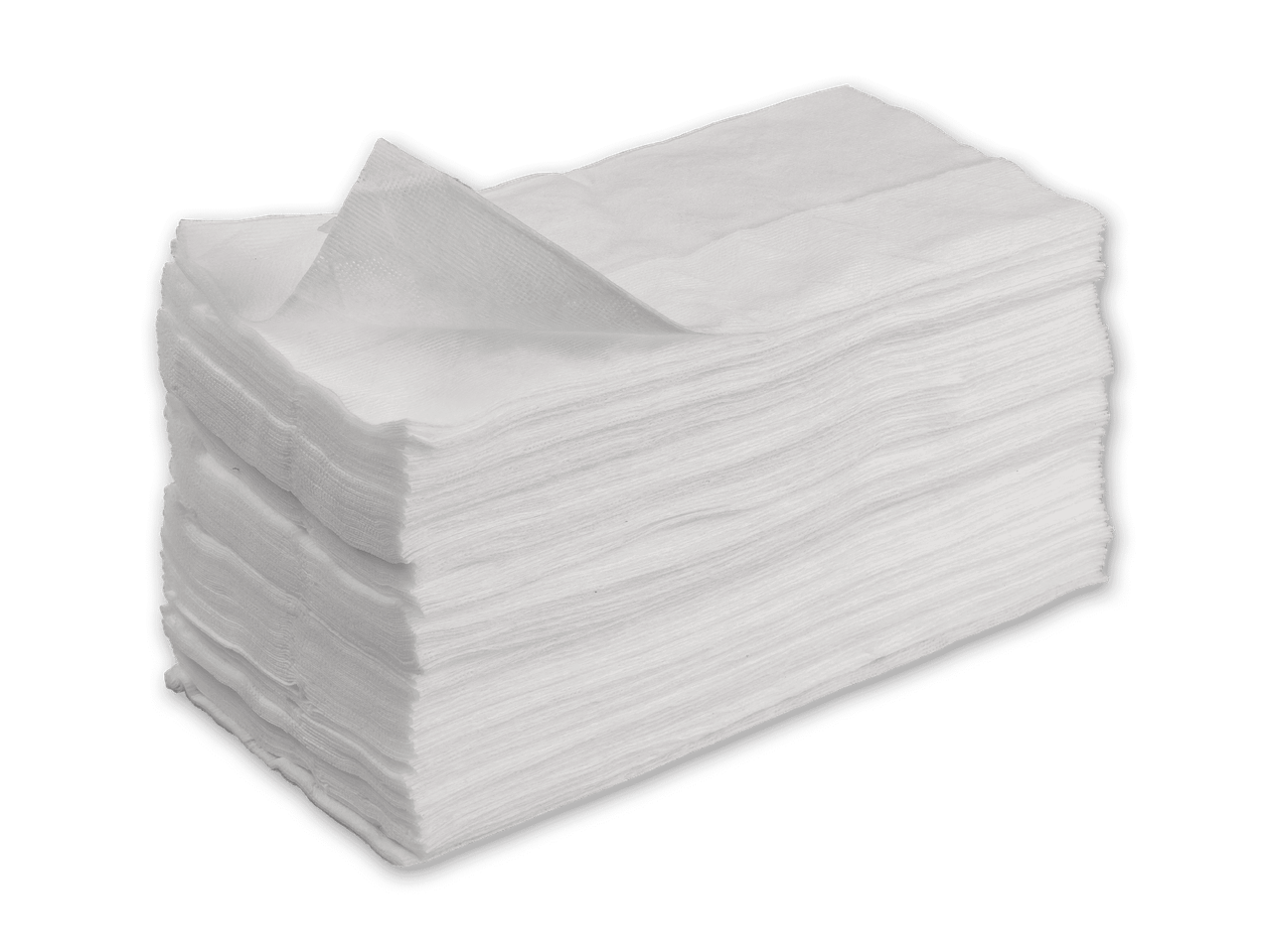 Stapel weißer Papierservietten