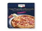 Frossen pizza med prosciutto og mozzarella, træfyret, 400g.