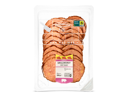 Grillworst met kaas
