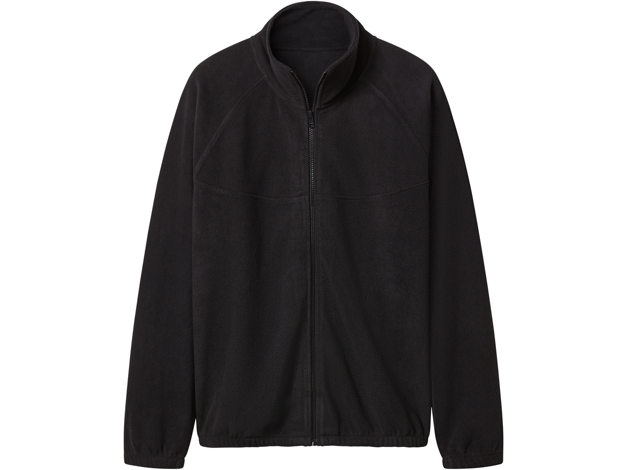 Juodas esmara MEN flisinis džemperis su užtrauktuku