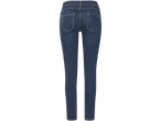 Sötétkék női skinny farmer, hátulról.