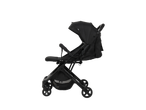 Black BabyJo Fold & Go stroller: lightweight and compact.