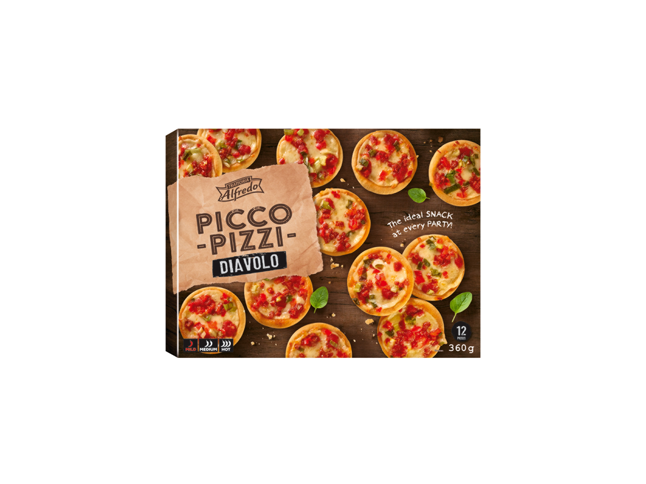 Trattoria Alfredo Picco Pizzi Diavolo: 12 mini picų.