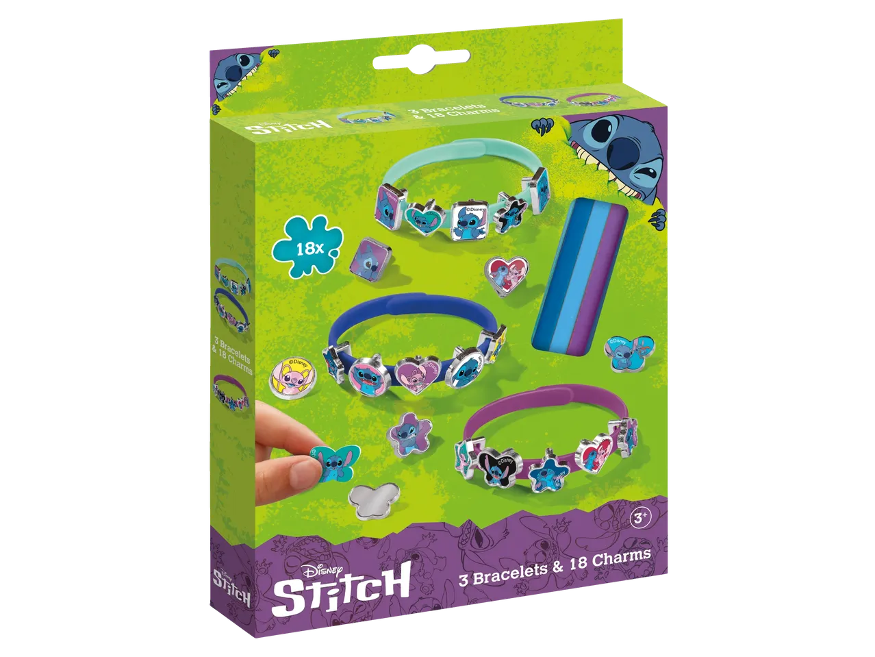 Set Disney Stič narukvica i privezaka: 3 narukvice i 18 privezaka.