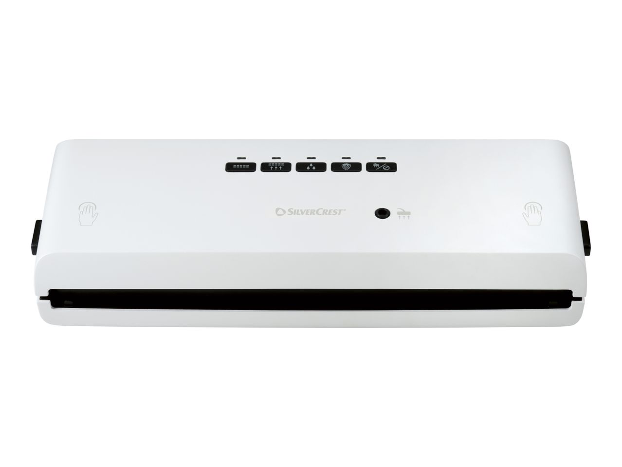 SilverCrest vacuum sealer with control panel and brand logo.