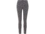 Leggings grigi con stampa all-over di scritte 'Mickey' e 'Minnie' e sagome delle loro teste.