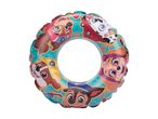 Paw Patrol themed inflatable swimming ring with characters like Chase, Marshall, and Skye.