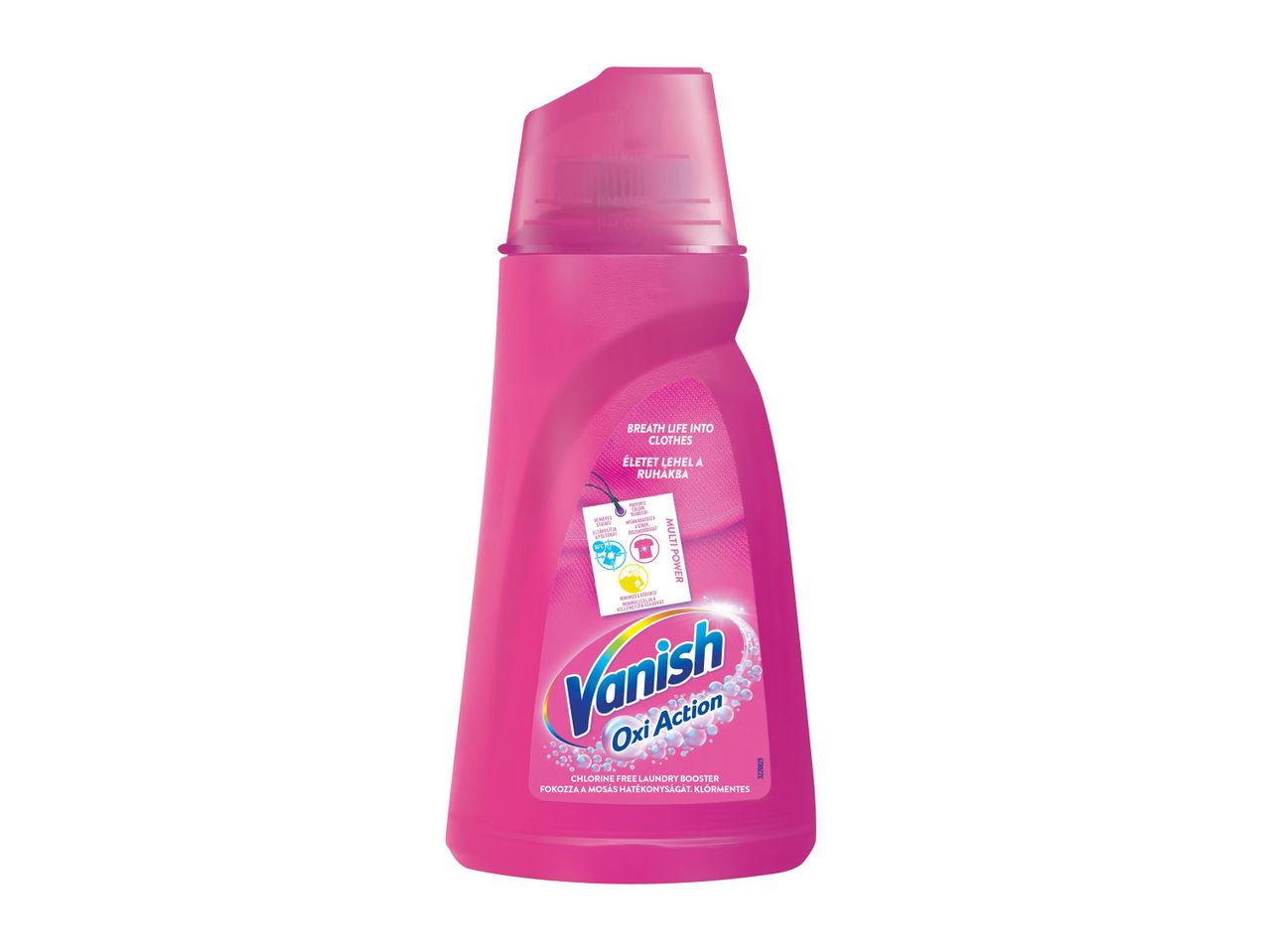 Vanish Oxi Action folteltávolító és ruhafehérítő folyékony mosószer.