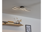 LIVARNO home LED stropna svetilka z valovitim dizajnom, osvetljuje moderno sobo.