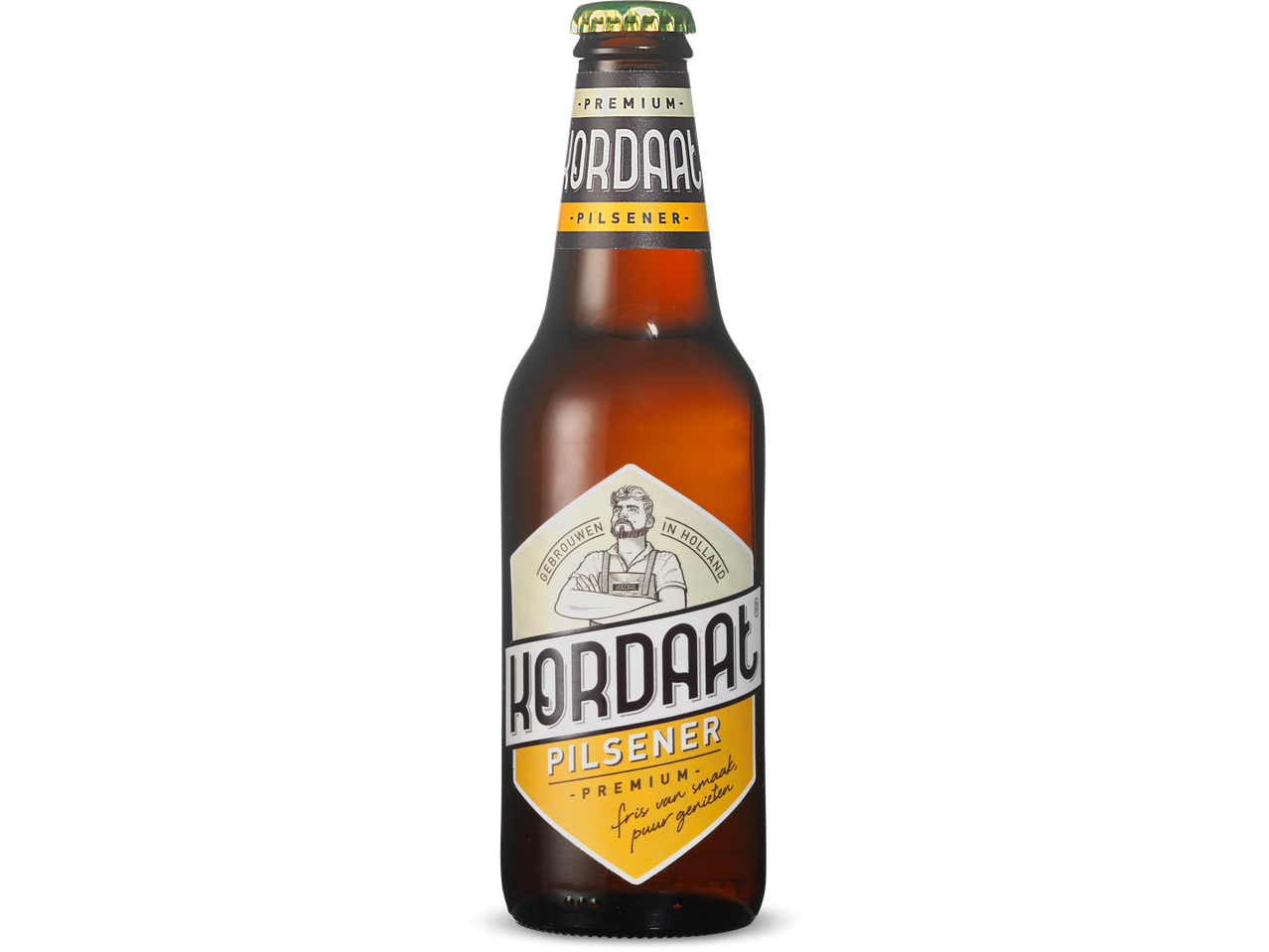 Kordaat Premium Pilsener bierfles.