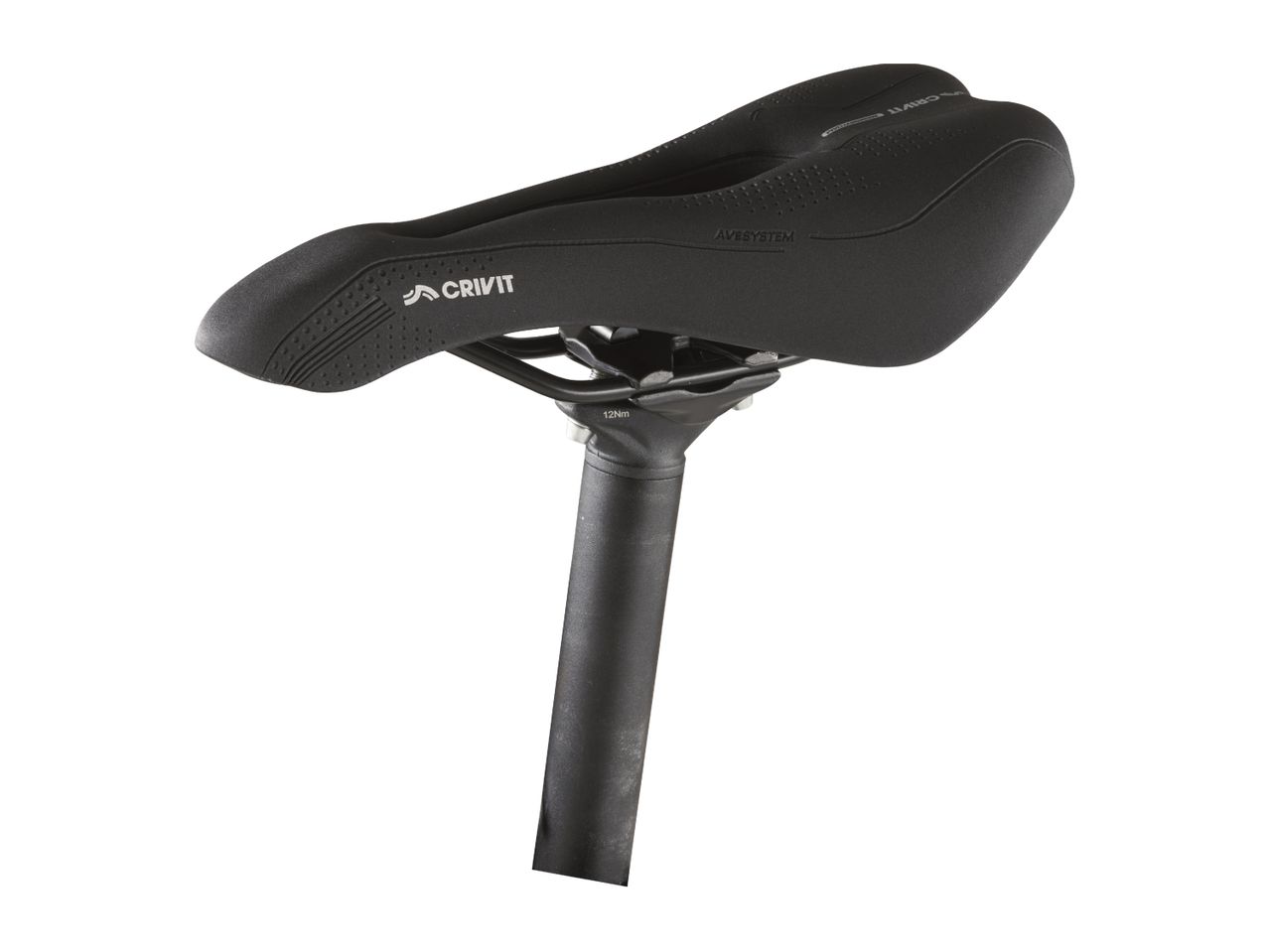 Crivit bicycle saddle and seatpost.