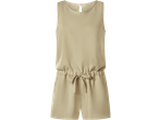 ESMARA MEN Premium-Hose com linho: Macacão bege com cordão na cintura.