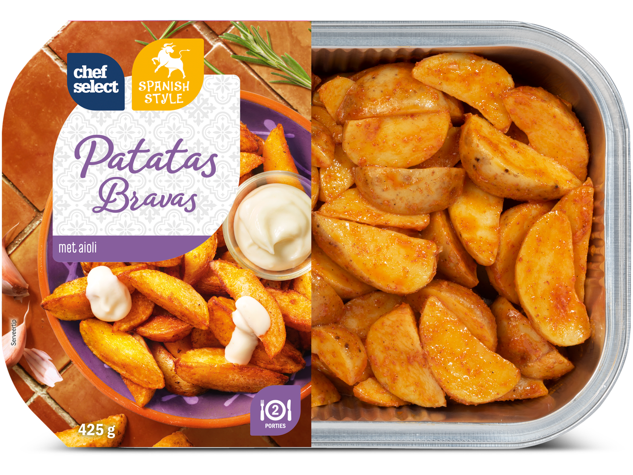Chef Select Patatas Bravas met aioli, 425g, 2 porties