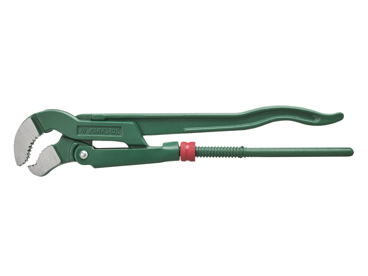 Roheline Parkside toruvõti punase reguleerimisrattaga.