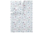 Livarno Renforcé-Bettwäsche mit Blumenmuster in Rosa, Blau und Lila
