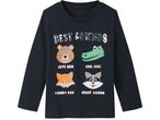 Детска черна блуза с дълъг ръкав и щампа на животни с надпис 'BEST FRIENDS'