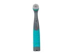 A teal and gray electric cleaning brush with a circular brush head.