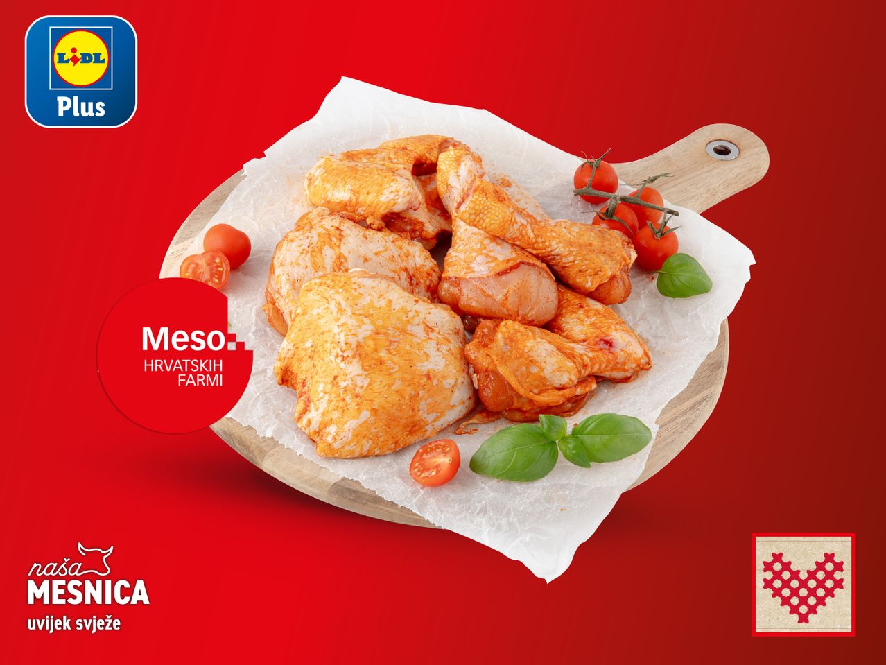 Lidl Plus promovira marinirane pileće batke s hrvatskih farmi.