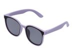 Light purple sunglasses with dark lenses, angled view.