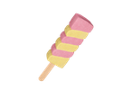 Gelatelli Sladoled na palčki premium: gelado rosa e amarelo no palito