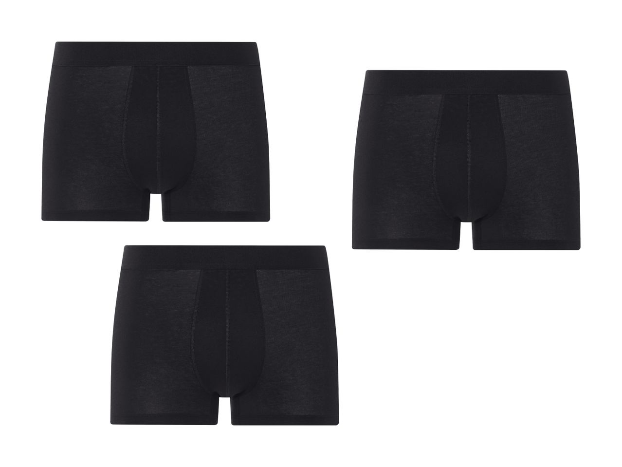 Tre par sorte boksershorts.