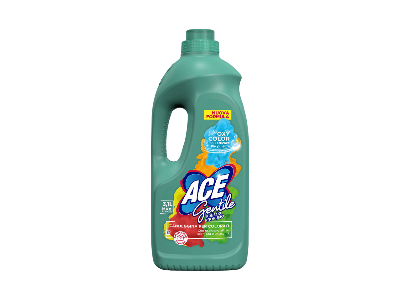 Flacone di candeggina Ace Gentile per capi colorati.