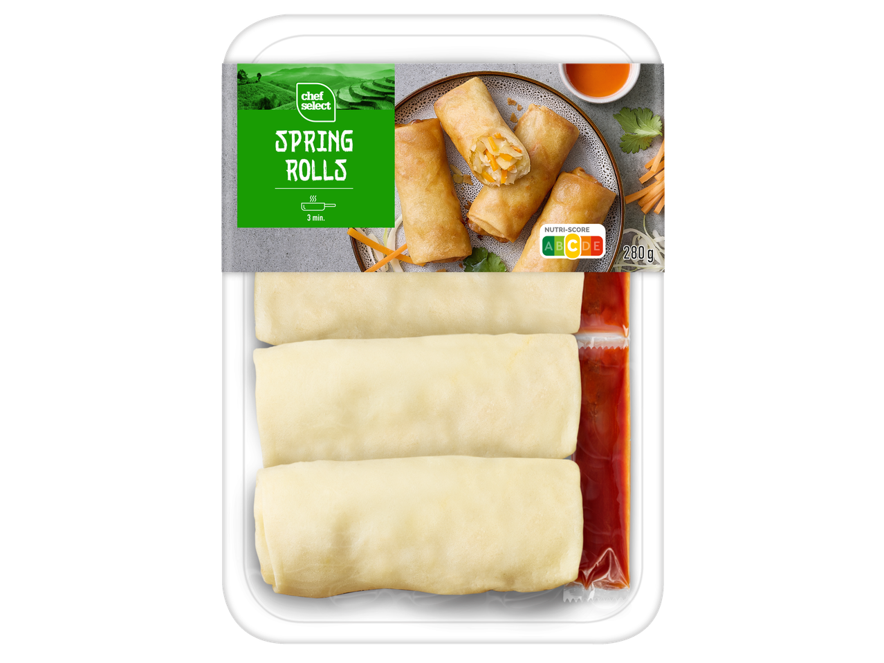 'Chef Select' pavasario ritinėliai su padažu, 280 g.