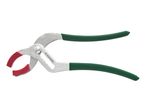 A pair of Parkside pliers with green handles and red jaw covers.