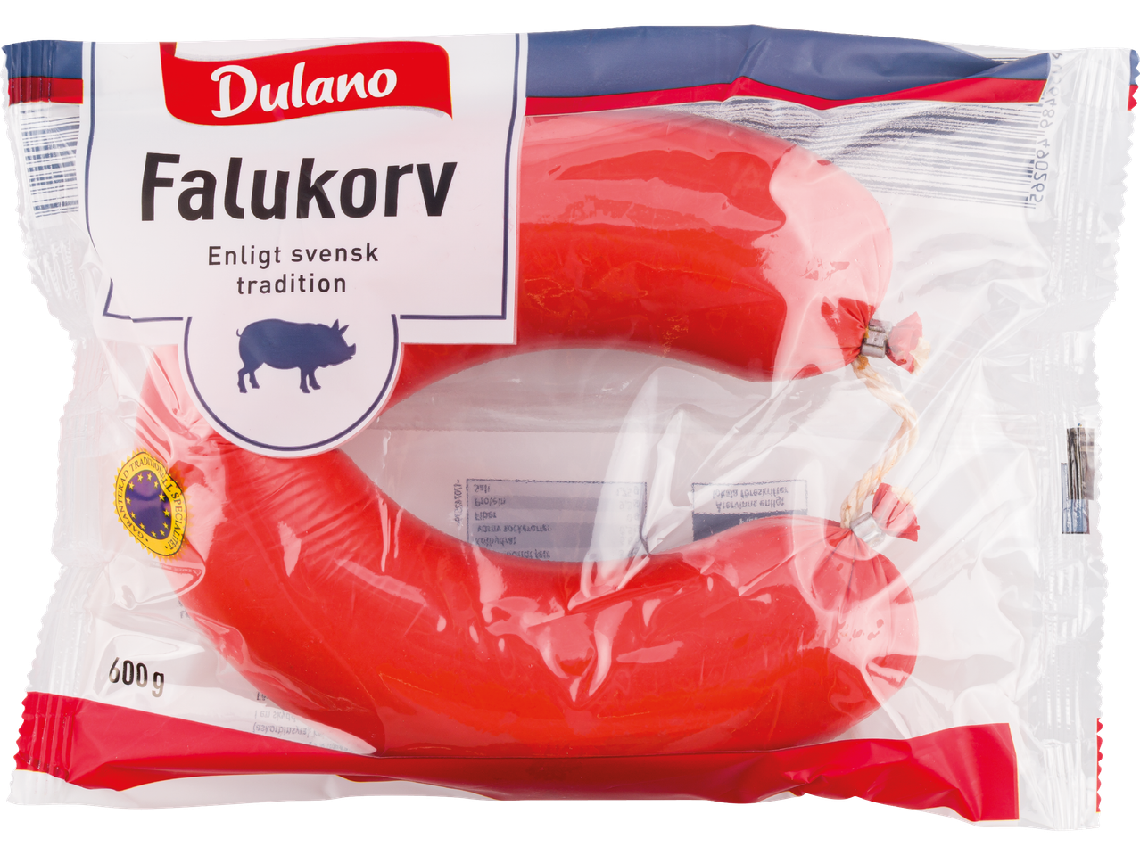 Två Dulano Falukorv korvar.