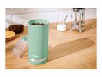 SilverCrest coffee grinder with coffee beans, sugar, and a French press.