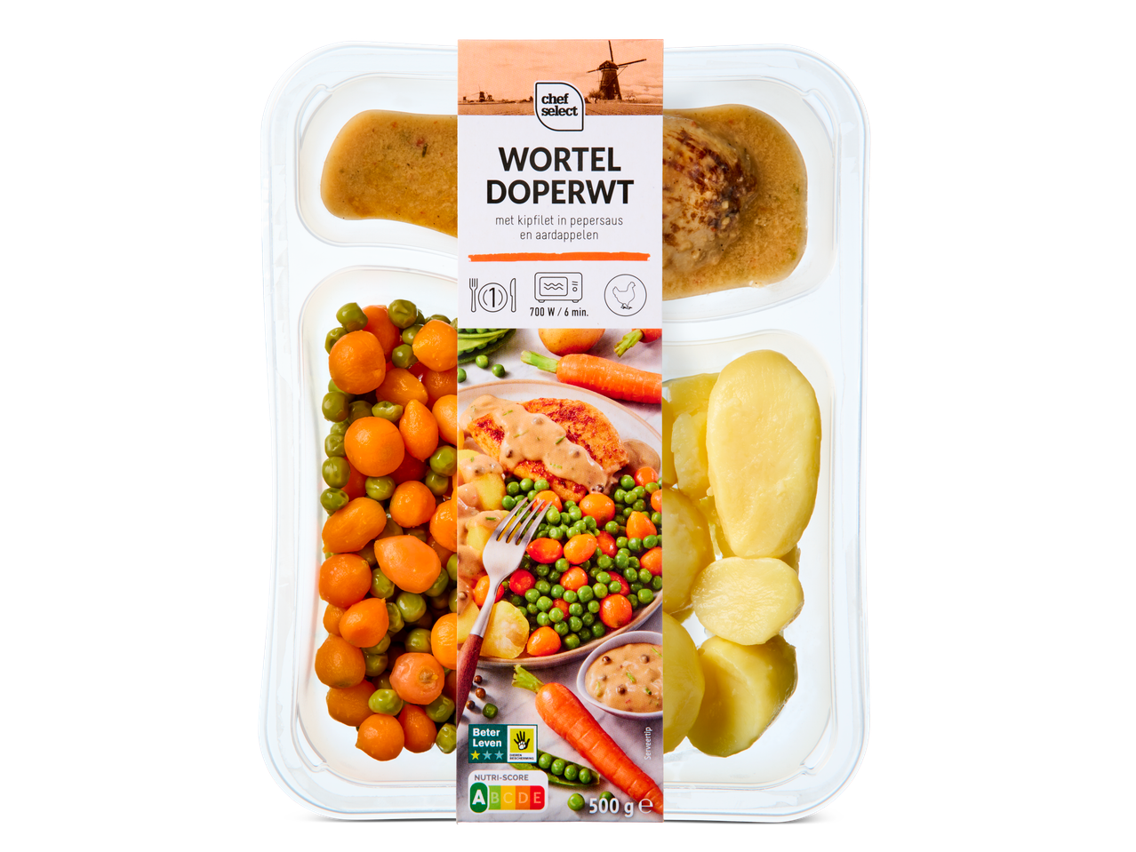 Chef Select: kip, aardappelen en groenten.
