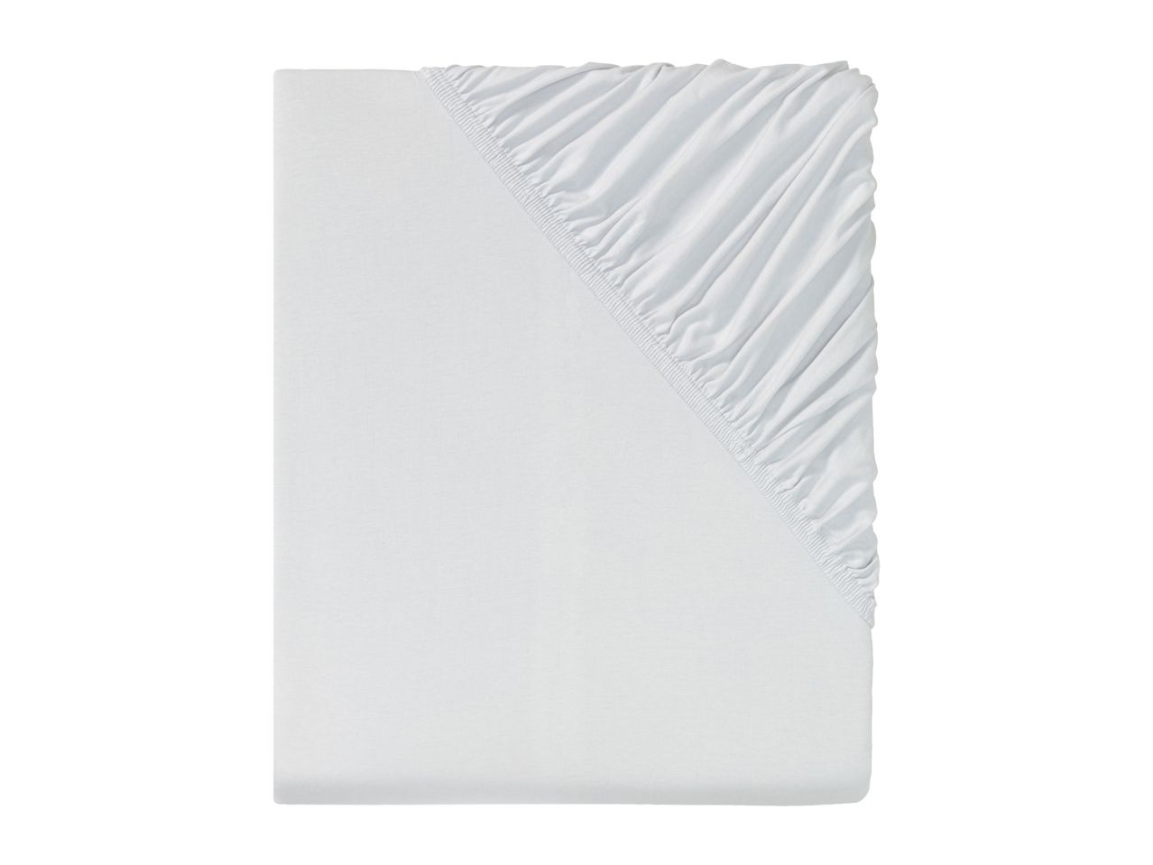 Go to full screen view: Livarno Home Jersey Fitted Sheet - Double - Grey - Image 1