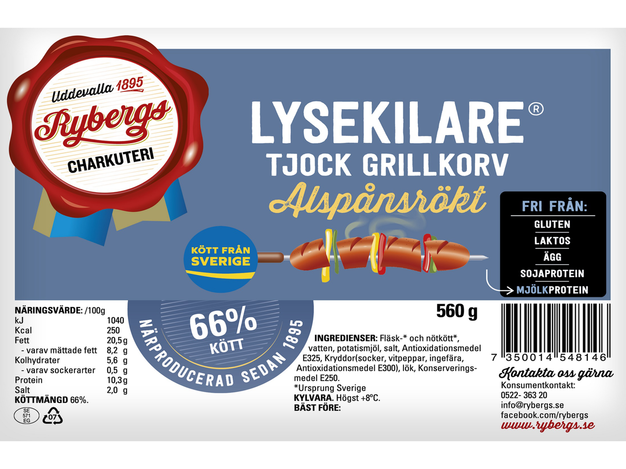 Lysekilare tjock grillkorv