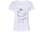 Vit Mumin T-shirt med Mumin som hular.